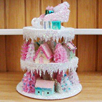 glitter house tiered display